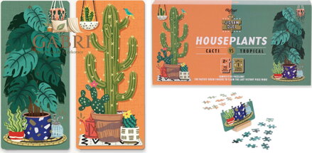 RIDLEY'S GAMES Puzzle Duel Pokojové rostliny: Kaktusy vs Tropické 2x70 dílků