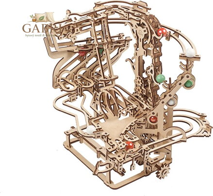 UGEARS 3D puzzle Kuličková dráha Marble Run: Chain Hoist 400 dílků