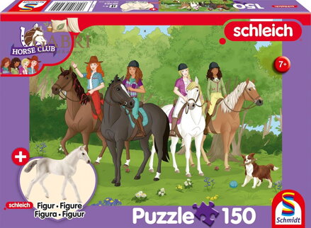 SCHMIDT Puzzle Schleich Výlet do přírody 150 dílků + figurka Schleich