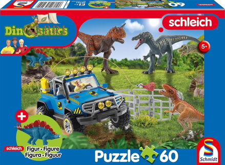 SCHMIDT Puzzle Schleich Prehistoričtí obři 60 dílků + figurka Schleich