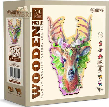 WOODEN CITY Dřevěné puzzle Módní jelen 250 dílků