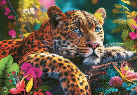 CHERRY PAZZI Puzzle Ležící leopard 500 dílků