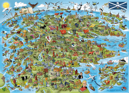 GIBSONS Puzzle Toto je Skotsko 1000 dílků