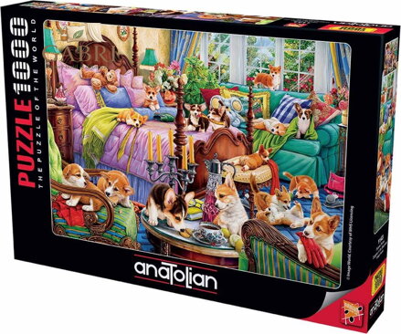 ANATOLIAN Puzzle Pejsci v posteli 1000 dílků