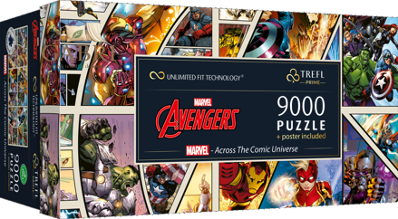 TREFL Puzzle UFT Marvel Avengers: Napříč komiksovým vesmírem 9000 dílků