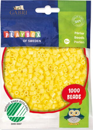 PLAYBOX Zažehlovací korálky pastelové - žluté 1000ks