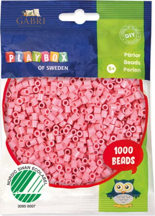 PLAYBOX Zažehlovací korálky pastelové - růžové 1000ks