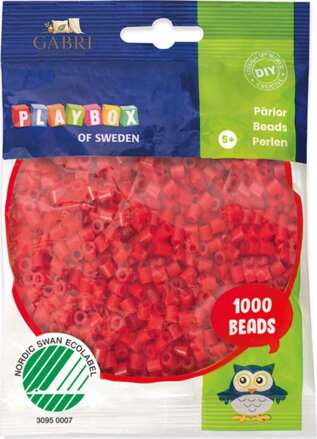 PLAYBOX Zažehlovací korálky - červené 1000ks