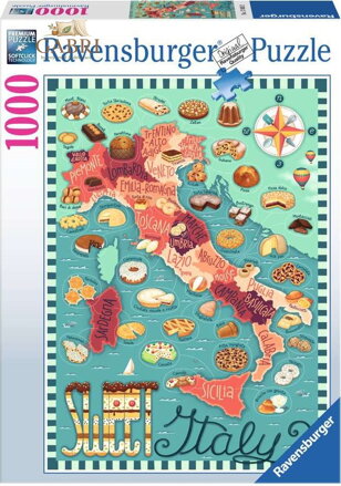 RAVENSBURGER Puzzle Sladká mapa Itálie 1000 dílků