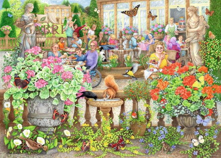RAVENSBURGER Puzzle Kavárna v oranžerii 1000 dílků