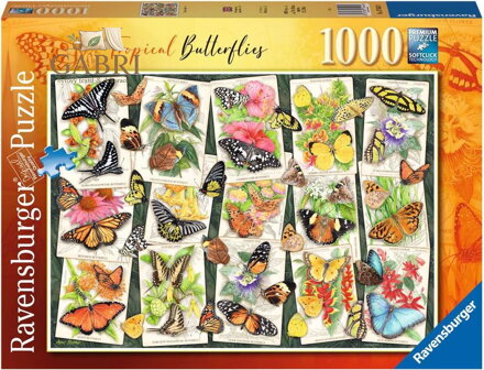 RAVENSBURGER Puzzle Tropičtí motýli 1000 dílků