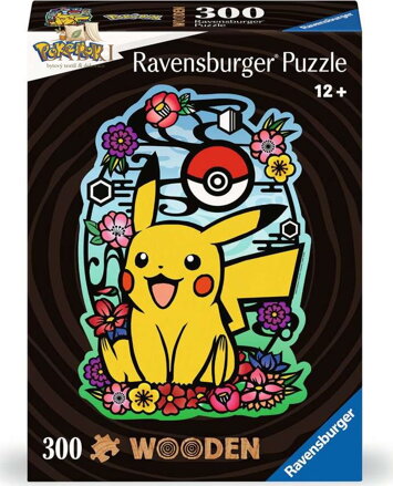 RAVENSBURGER Dřevěné obrysové puzzle Pikachu 300 dílků