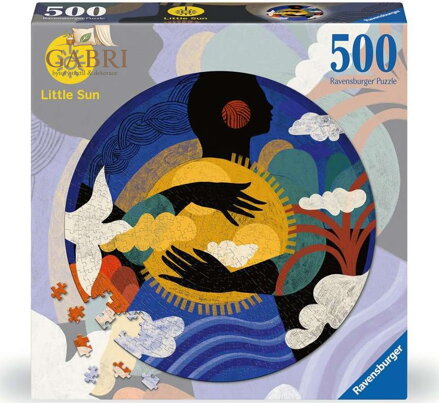 RAVENSBURGER Kulaté puzzle Little Sun: Správný pocit 500 dílků