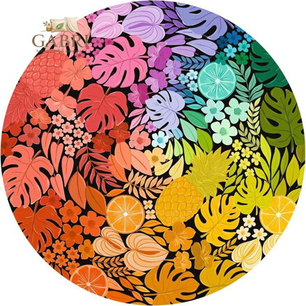 RAVENSBURGER Kulaté puzzle Kruh barev: Tropical 500 dílků