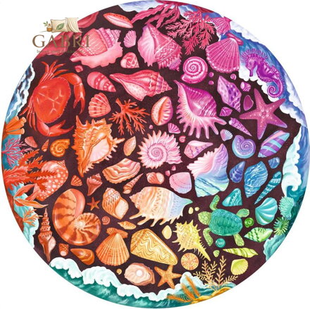 RAVENSBURGER Kulaté puzzle Kruh barev: Mušle 500 dílků