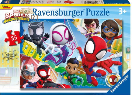 RAVENSBURGER Puzzle Spidey a jeho úžasní přátelé 35 dílků