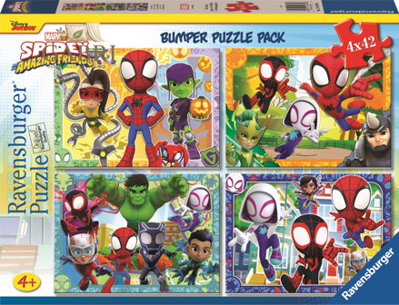 RAVENSBURGER Puzzle Spidey a jeho úžasní přátelé 4x42 dílků