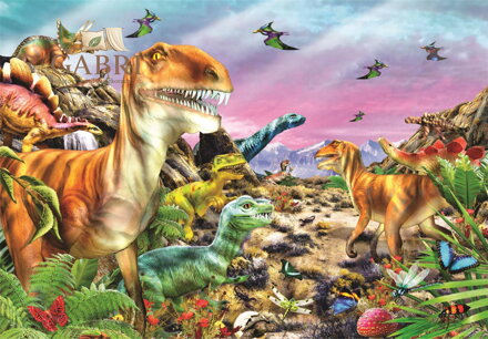 CLEMENTONI Puzzle Země dinosaurů 104 dílků