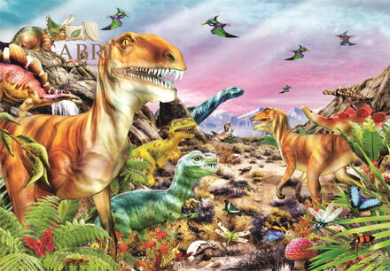 CLEMENTONI Puzzle Země dinosaurů 104 dílků