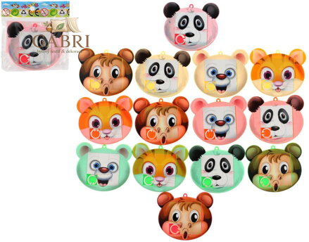 Posuvný hlavolam Obrysové zvířátko 1ks (mix)