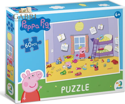DODO Puzzle Prasátko Peppa: Hrátky v pokojíčku 60 dílků