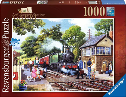 RAVENSBURGER Puzzle Vlaková zastávka na venkově 1000 dílků