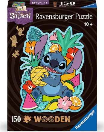 RAVENSBURGER Dřevěné obrysové puzzle Disney: Stitch 150 dílků