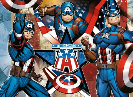 RAVENSBURGER Puzzle Marvel: Kapitán Amerika XXL 100 dílků