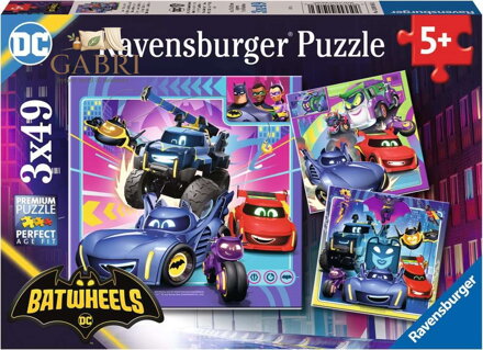 RAVENSBURGER Puzzle Batwheels 3x49 dílků