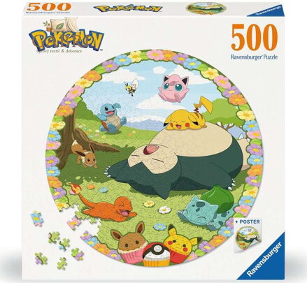 RAVENSBURGER Kulaté puzzle Roztomilí Pokémoni 500 dílků