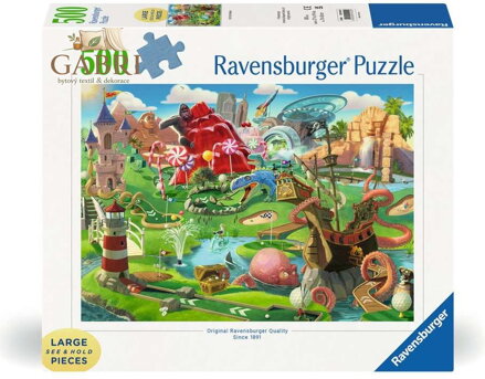 RAVENSBURGER Puzzle Minigolfový ráj XXL 500 dílků