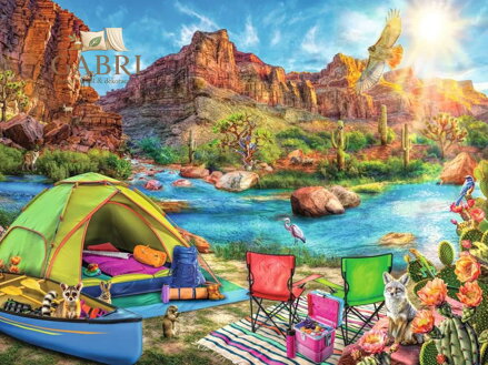 RAVENSBURGER Puzzle Táboření v kaňonu 1500 dílků