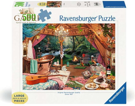 RAVENSBURGER Puzzle Útulná chata XXL 500 dílků