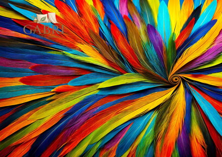 ENJOY Puzzle Barevné peří 1000 dílků
