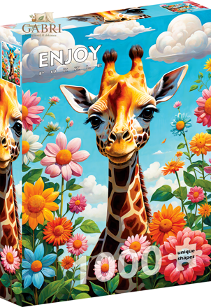 ENJOY Puzzle Roztomilá žirafka 1000 dílků
