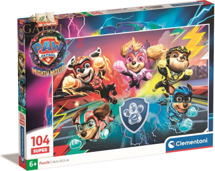 CLEMENTONI Puzzle Tlapková patrola ve velkofilmu 104 dílků