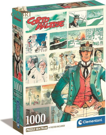 CLEMENTONI Puzzle Corto Maltese: Dobrodružný námořník 1000 dílků