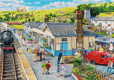 TREFL Puzzle Premium Plus Tea Time: Vlaková stanice 1000 dílků