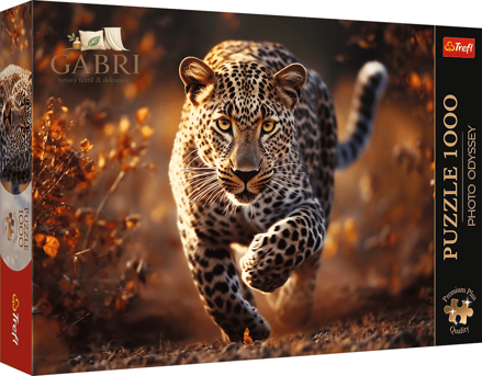 TREFL Puzzle Premium Plus Photo Odyssey: Divoký leopard 1000 dílků