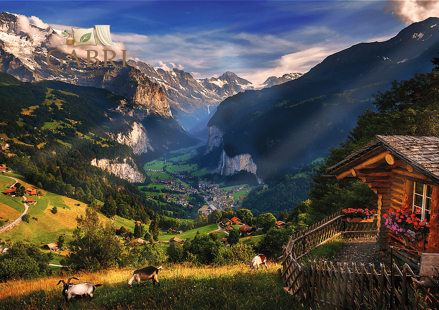 TREFL Puzzle Premium Plus Photo Odyssey: Lauterbrunnen, Švýcarsko 1000 dílků
