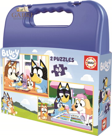 EDUCA Puzzle v kufříku Bluey 2v1 (48 dílků)