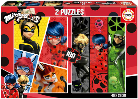 EDUCA Puzzle Kouzelná Beruška a Černý kocour 2x100 dílků