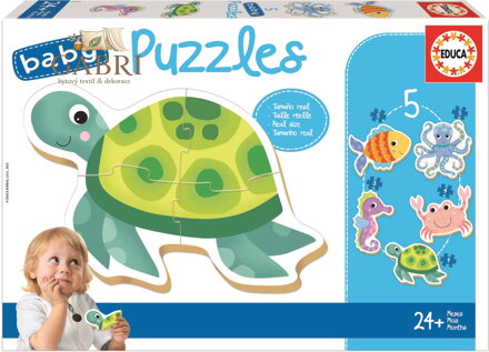 EDUCA Baby puzzle Vodní zvířata 5v1 (3-5 dílků)