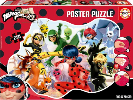 EDUCA Poster puzzle Kouzelná Beruška a Černý Kocour 250 dílků