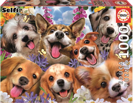EDUCA Puzzle Selfie štěňat 1000 dílků