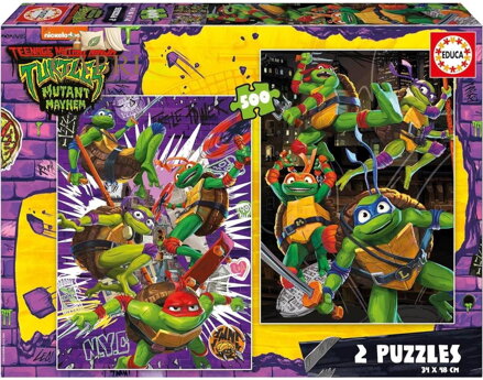EDUCA Puzzle Želvy ninja 2x500 dílků