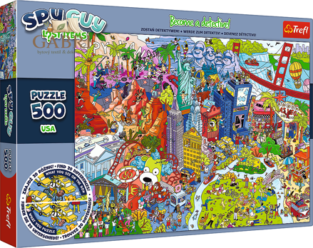 TREFL Puzzle Lost Items Spy Guy: Spojené státy Americké 500 dílků