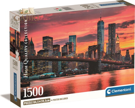 CLEMENTONI Puzzle East River za soumraku 1500 dílků