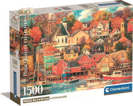 CLEMENTONI Puzzle Přístav dobrých časů 1500 dílků