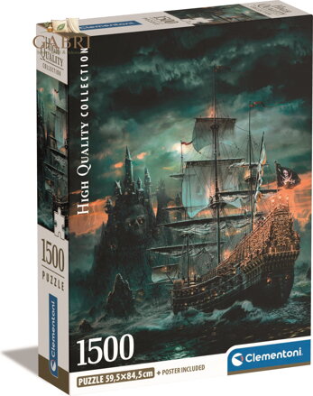 CLEMENTONI Puzzle Pirátská loď 1500 dílků